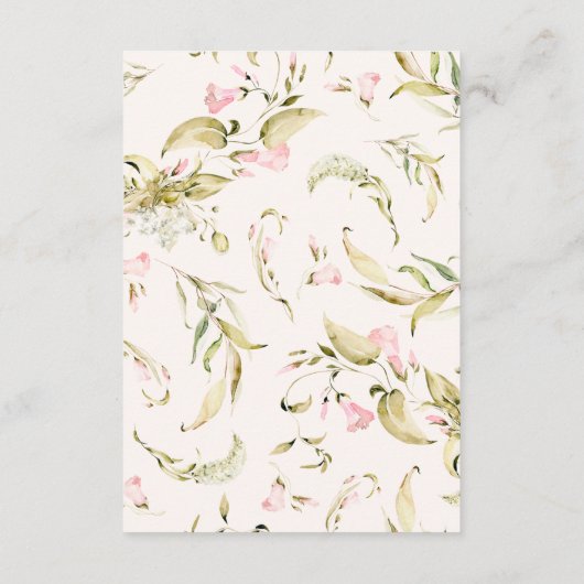 Boho Spring WildFlower Trouwgegevens Info Informatiekaartje (Achterkant)