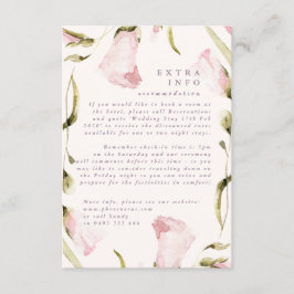 Boho Spring WildFlower Trouwgegevens Info Informatiekaartje