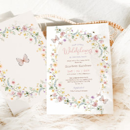 Boho Spring Wildflower Tuin Meisje Baby shower Kaart