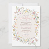 Boho Spring Wildflower Tuin Meisje Baby shower Kaart (Voorkant)