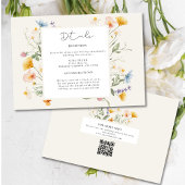 Boho Spring Wildflowers Botanical Garden Wedding Informatiekaartje