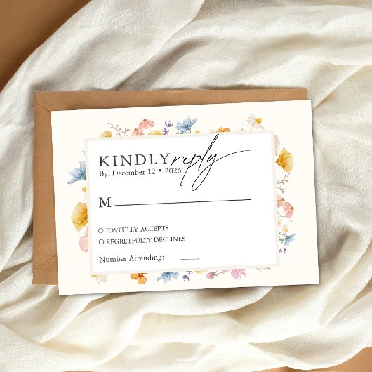 Boho Spring Wildflowers Botanische tuin Informatiekaartje