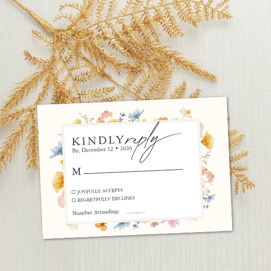 Boho Spring Wildflowers Botanische tuin Informatiekaartje