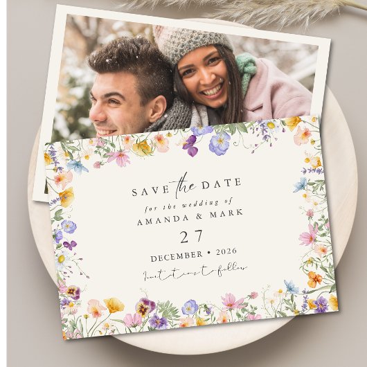 Boho Spring Wildflowers Botanische tuin Kaart