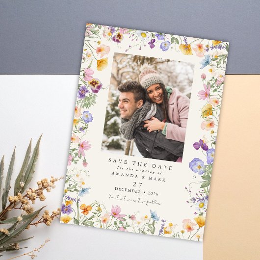 Boho Spring Wildflowers Botanische tuin Kaart