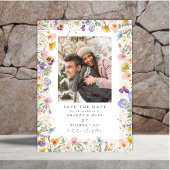 Boho Spring Wildflowers Botanische tuin Kaart