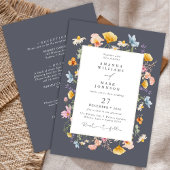 Boho Spring Wildflowers Botanische Tuin Wedding Kaart