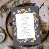 Boho Spring Wildflowers Botanische Tuin Wedding Kaart