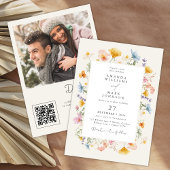 Boho Spring Wildflowers Botanische Tuin Wedding Kaart