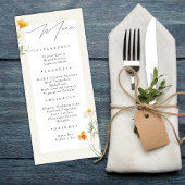 Boho Spring Wildflowers Botanische Tuin Wedding Menu