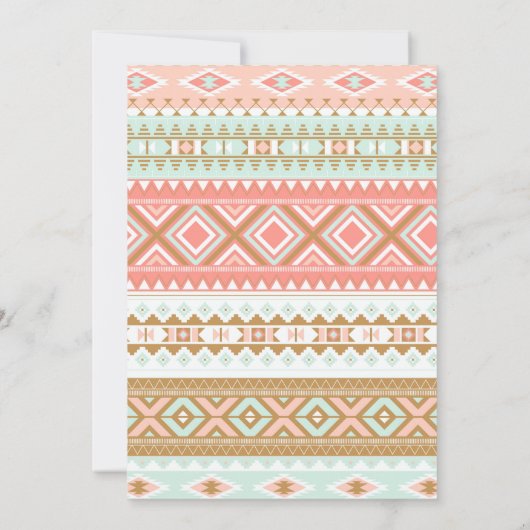 Boho stam wild een meisje op 1 verjaardag uitnodig kaart (Achterkant)