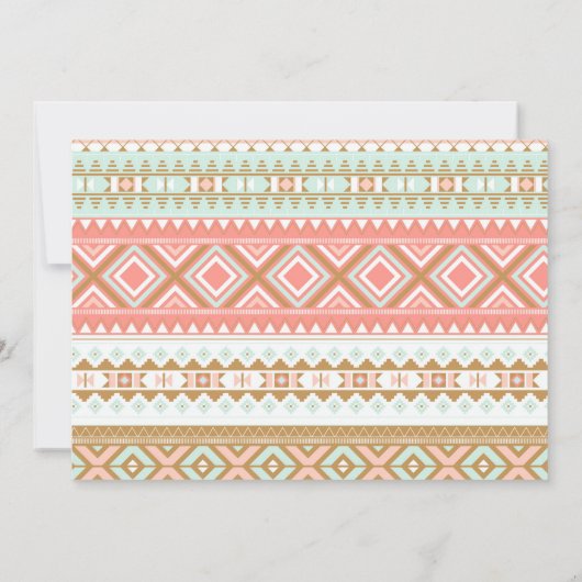 Boho stam wild een meisje op de eerste verjaardag  kaart (Achterkant)