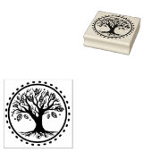 Boho stamboom veren genealogie rubberstempel (Gestempeld)