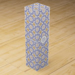 Boho-stammenmedalleeuwen in paars en goud wijn<br><div class="desc">Periwinkle paarse boho tribale medalleeuwen en goudbruine zonnen.</div>