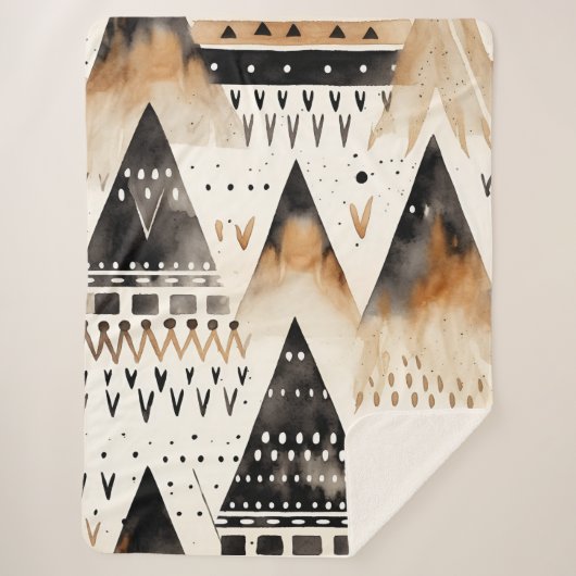 Boho-stampatroon Sherpa Deken (Voorkant)
