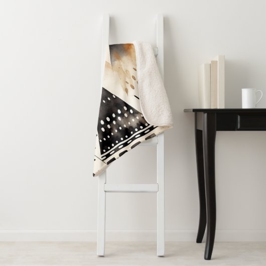 Boho-stampatroon Sherpa Deken (In situ)