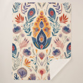 Boho-stampatroon Sherpa Deken (Voorkant)