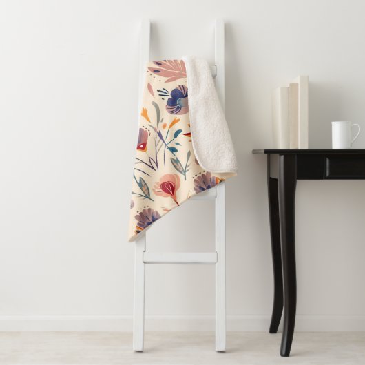 Boho-stampatroon Sherpa Deken (In situ)