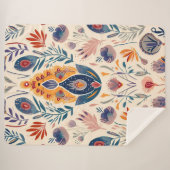 Boho-stampatroon Sherpa Deken (Voorkant (horizontaal))