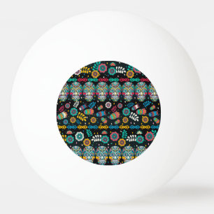 Boho stamschedels: kleurrijk patroon. pingpongbal