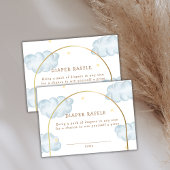 Boho Star Cloud Arch Boy Baby shower Luier Raffle Informatiekaartje