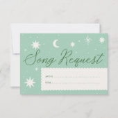 Boho stars and scallop detail song request card RSVP kaartje (Voorkant)