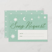 Boho stars and scallop detail song request card RSVP kaartje (Voorkant / Achterkant)
