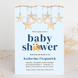 Boho Stars Baby Zee Schildpad Nautisch Baby shower Kaart