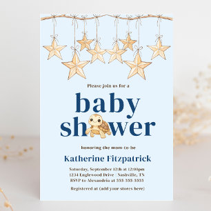Boho Stars Baby Zee Schildpad Nautisch Baby shower Kaart