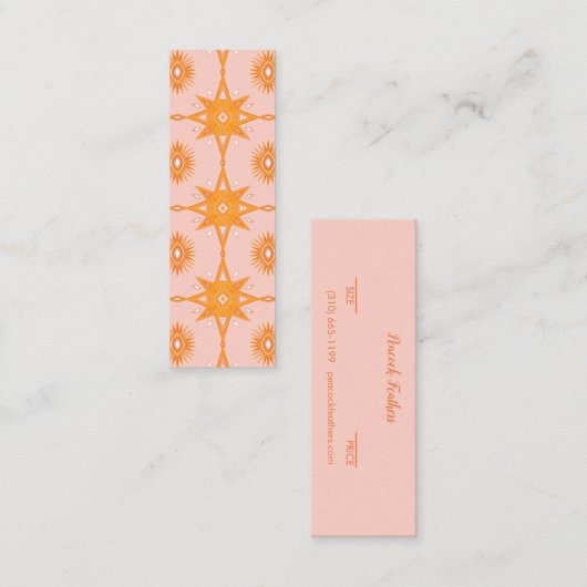 Boho Stars Clothing Jewelry Price Size Hang Tag  Mini Visitekaartje (Voorkant / Achterkant)