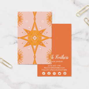Boho Stars die Ketting juwelen-kaart verdienen Visitekaartje