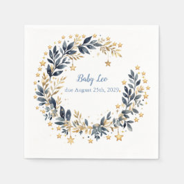 Boho Stars Groene Baby Shower  Servet