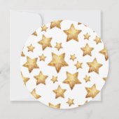 Boho Stars Groene Baby Shower Uitnodiging (Achterkant)