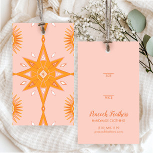 Boho Stars Kleding Sieraden Prijs Maat Hang Tag Visitekaartje