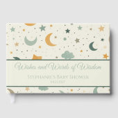 Boho Stars & Moon Baby Shower Guest Book Gastenboek (Voorkant)