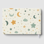 Boho Stars & Moon Baby Shower Guest Book Gastenboek (Achterkant)