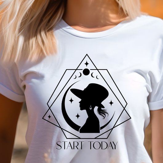 Boho Start Vandaag Geometrische Vrouw Inspirerend Tri-Blend Shirt
