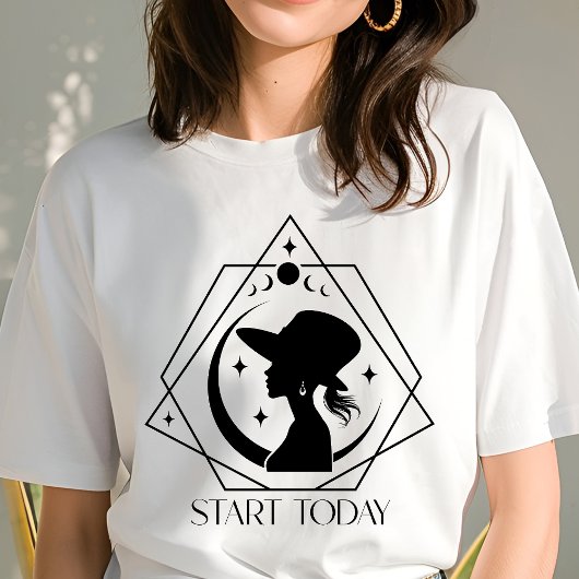 Boho Start Vandaag Geometrische Vrouw Inspirerend Tri-Blend Shirt