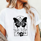 Boho Start Vandaag Vlinder Motivatie Tri-Blend Shirt