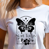Boho Start Vandaag Vlinder Motiverend Tri-Blend Shirt