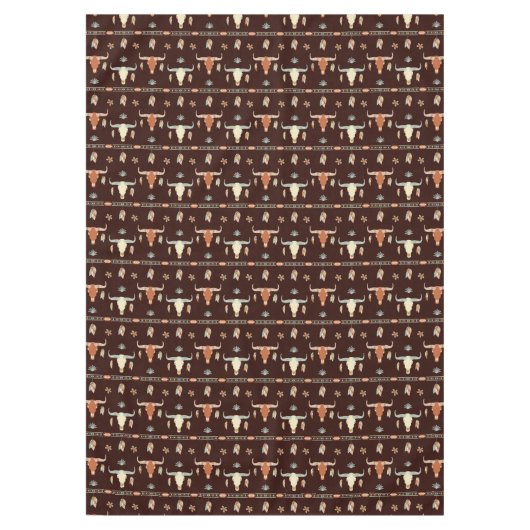 Boho Steer Pattern Tafelkleed (Voorkant)
