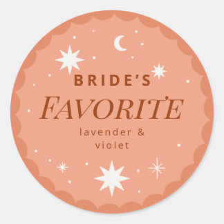 Boho sterren favoriete sticker voor bruiloft