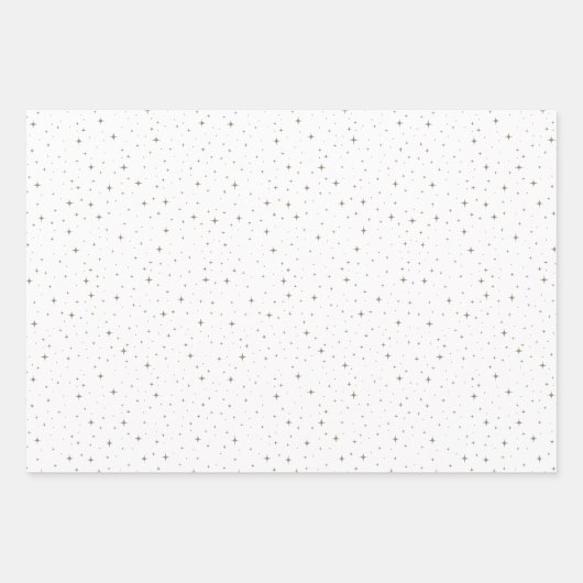 boho sterren kerst en viering ontwerp inpakpapier vel (Voorkant 3)