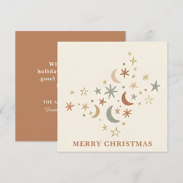 Boho Sterrencluster Kerstmis Feestdagenkaart