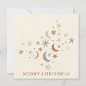 Boho Sterrencluster Kerstmis Feestdagenkaart (Voorkant)