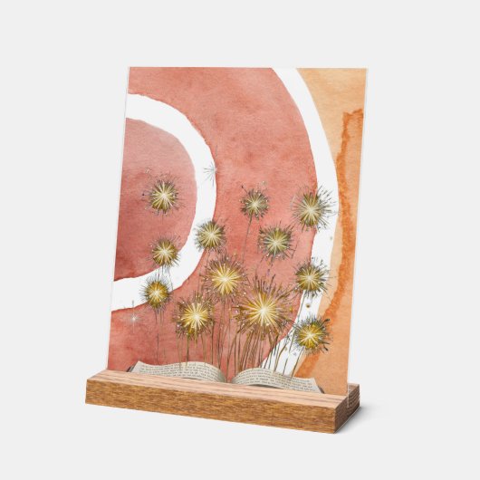 Boho sterrenlicht kunst acryl bord (Hoek)