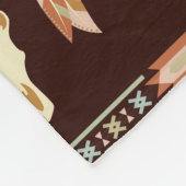 Boho Stier Patroon Fleece Deken (Hoek)