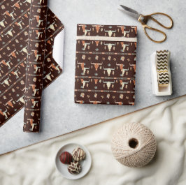 Boho Stier Patroon Western Cadeaupapier