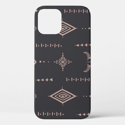 Boho stier schedel, etnisch naadloos. Case-Mate iPhone case (Achterkant)