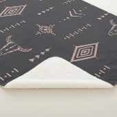 Boho stier schedel, etnisch naadloos. sherpa deken (3/4)